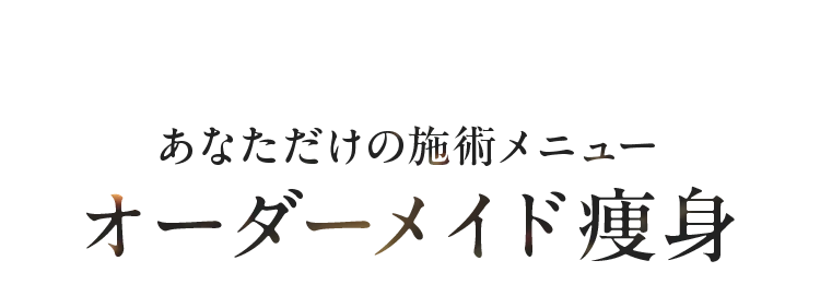 あなただけの施術メニューオーダーメイド痩身