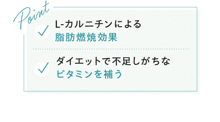 L-カルニチンによる脂肪燃焼効果 ダイエットで不足しがちなビタミンを補う