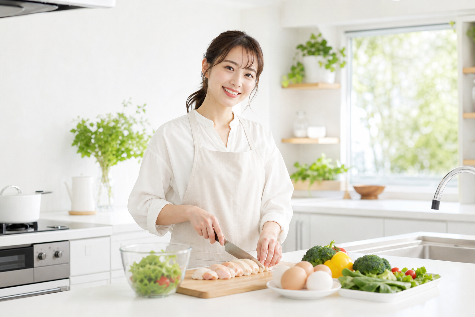 無理なく続けられる食事を用意するイメージ
