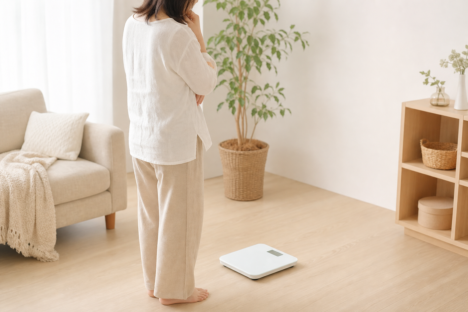 更年期の体の変化を考える女性のイメージ