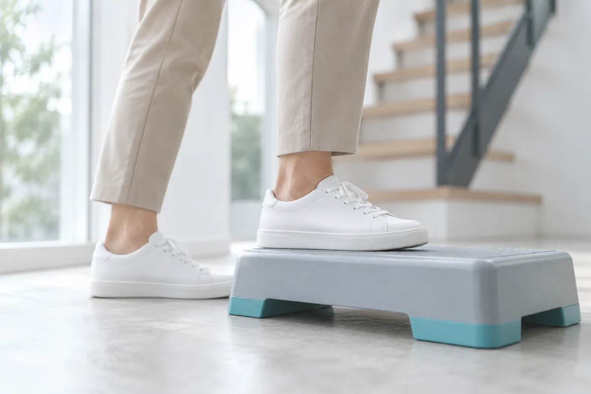 トレーニングウェアでストレッチをする女性